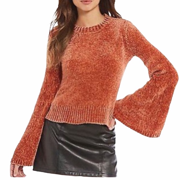 Chenille bell sleeve sweater Clearance